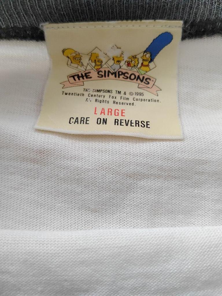 [USED] 90s Vintage Ringer T Simpson T-Shirt Simpsons Anime