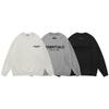 Základní oversized mikina s kulatým výstřihem a potiskem písmen z flocku Podzimní Streetwear Unisex Bavlněná mikina s kapucí