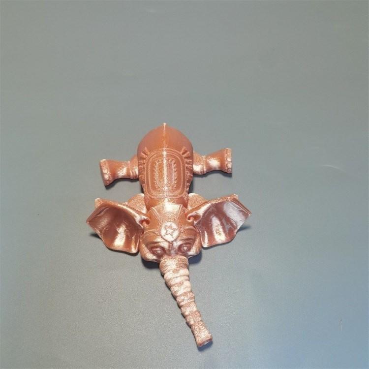 3D Printed Baby Elephant Figurine - Micro Landscape Ornament & Gift Model