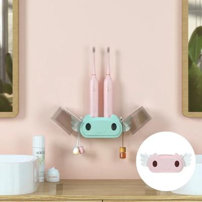 Support Mural pour Brosse à Dents Électrique Elf pour Salle de Bain Maison Salle de Bain Couple Sœur Double Trou Accrocher Tasse Support pour Brosse à Dents Électrique