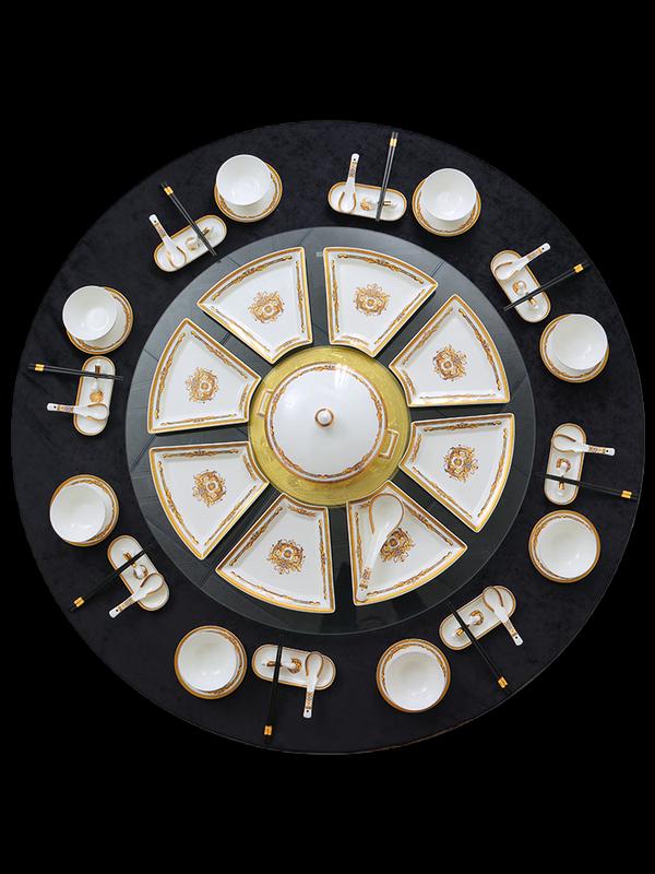 RUIJIU Babylon Feast 60-Piece Bone China Dinnerware Set