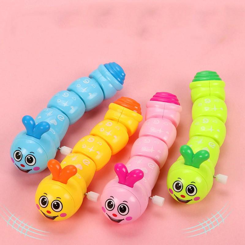 Douyin Style Wind-up Fuzzy Caterpillar Toy - Educational Gift for Kids