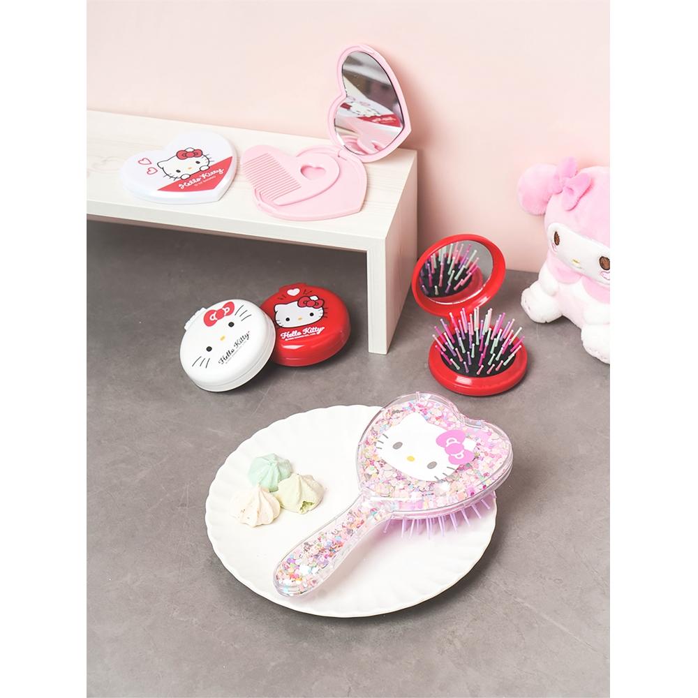 Brosse à cheveux pailletée Hello Kitty Daiso
