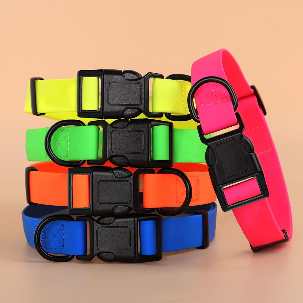 

Colorful PVC Dog Collar Waterproof PVC Dogs Swimming Collars Pet Outdoor Travel Collar Adjustable for Small Medium Large Dogs S 25-40cm синій