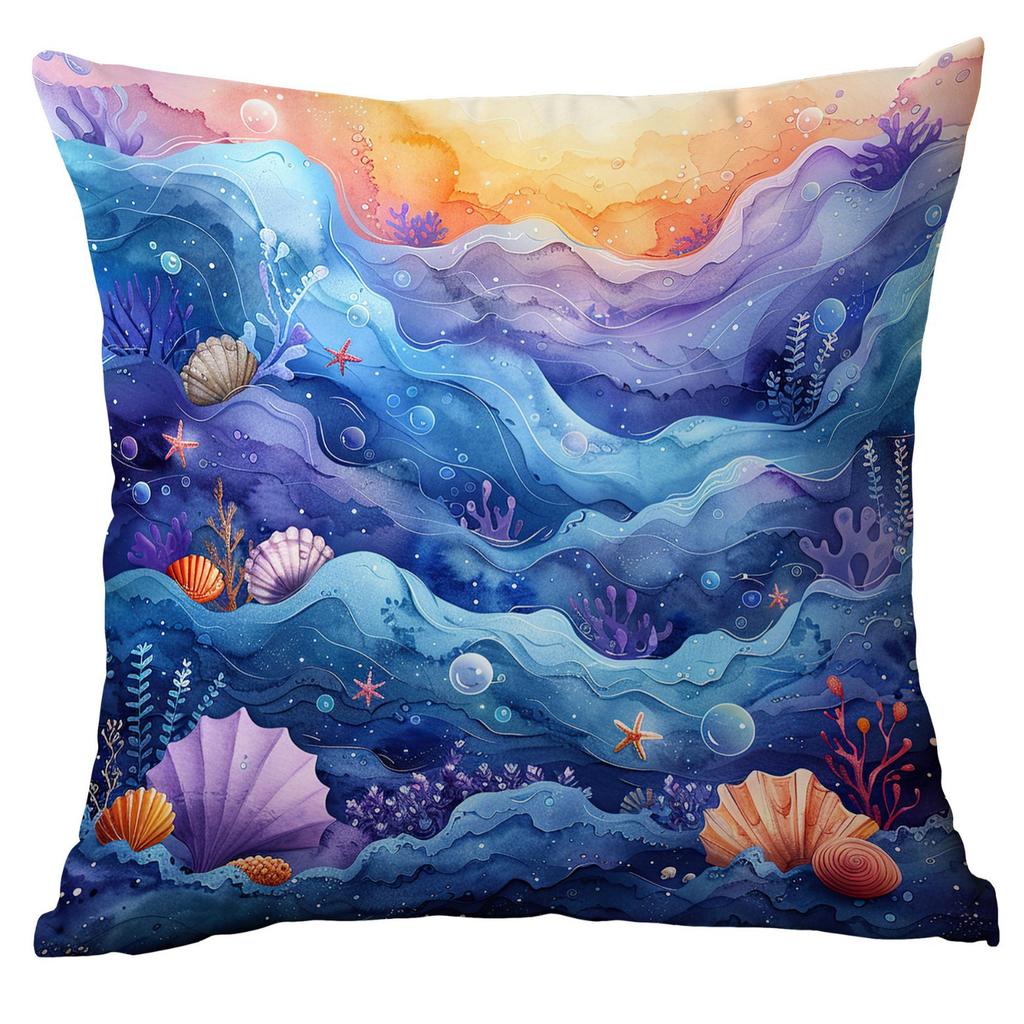 New Fantasy Underwater World Coral Pearl Shell Pillowcase Home Sofa Cushion Cover