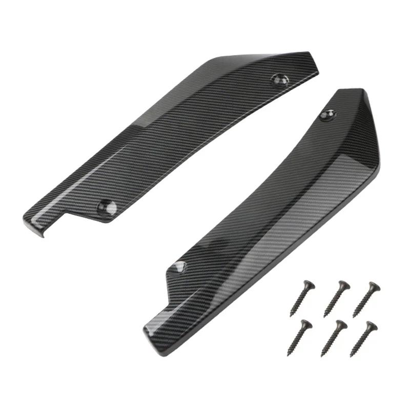 

For Universal Car Rear Bumper Lip Diffuser ABS Carbon Fiber Black Styling Protective Exterior Body Kit Upgrade Trim Accessories углеродного волокна черного