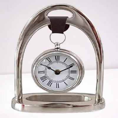 Warcraft Nauticals Table Clock 20.32 Cm Dial 7.62 Cm Silver Colour Office Home Decor
