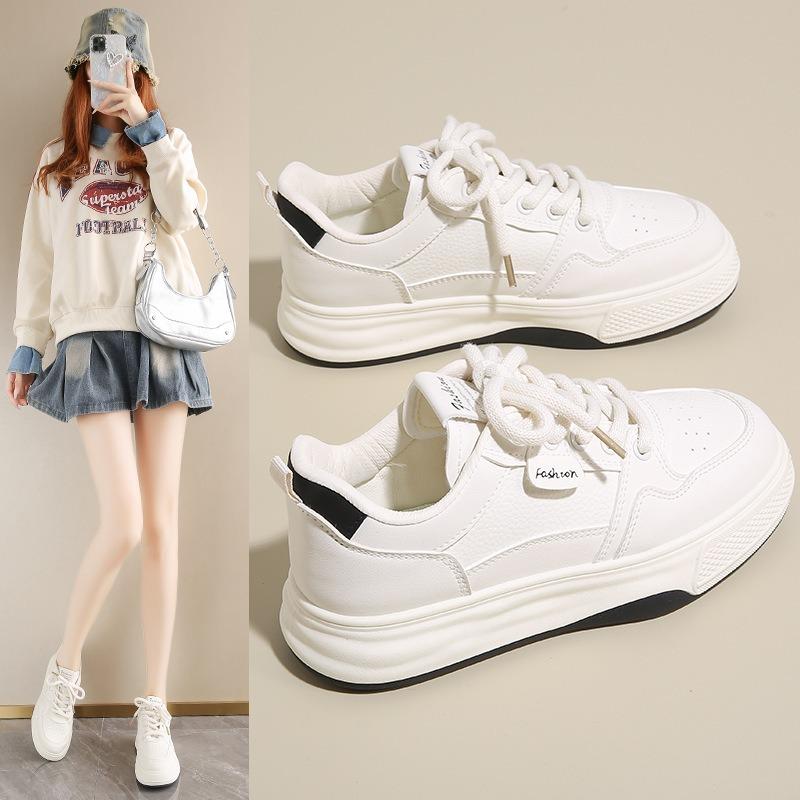 Spring little white shoes new female students heightening platform sports board shoes casual shoes female H6518