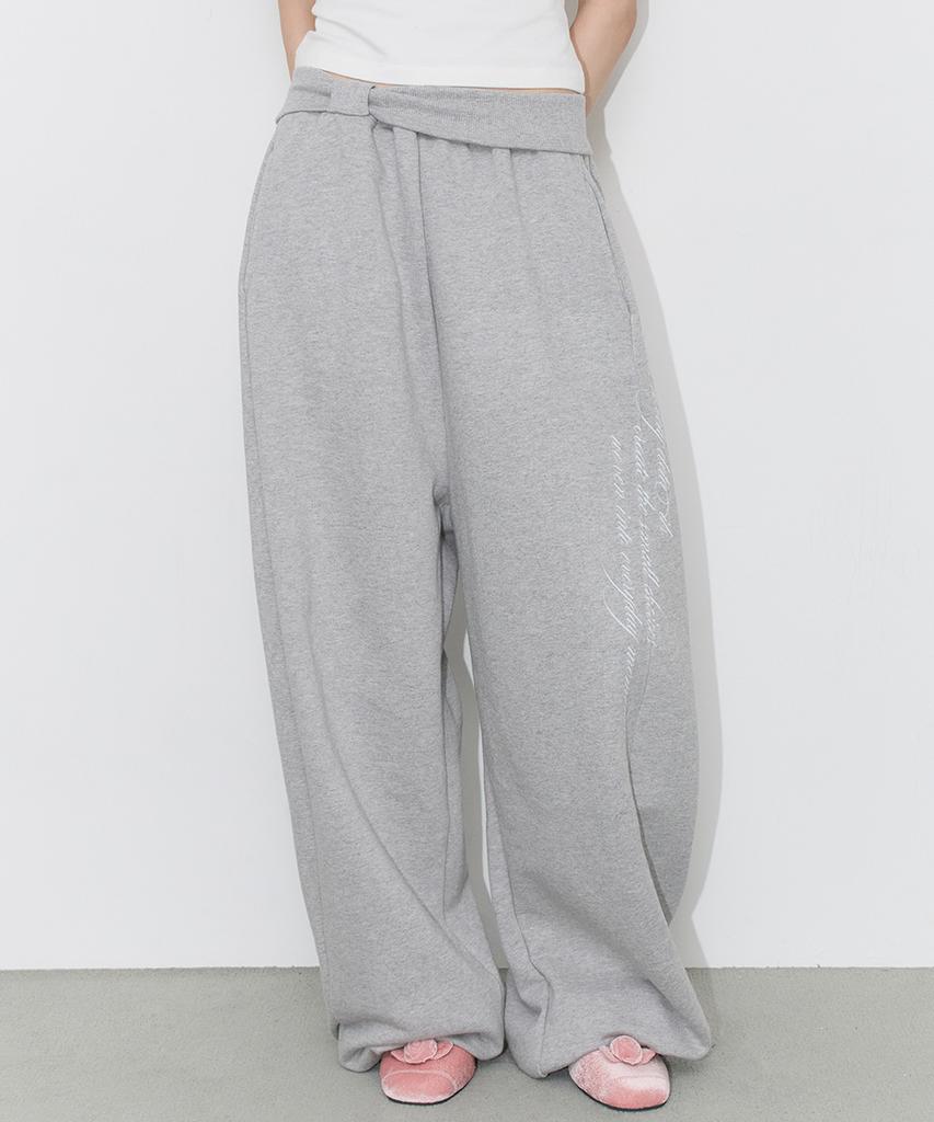 ILLIGO Lace Ribbon Sweatpants Melange