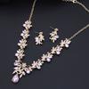 Water Drop Bridal Jewelry Sets Luxury Tiaras Crown Necklace Earrings Wedding dress Dubai Jewelry Set Costume accessories