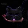 Luxury Rhinestone Costume Mask Full Halloween Mask, Sparkling Skull And Cat Face Carnival Adjustable Elastic Straps for Theme Dances