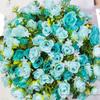 1 Mazzo di Rose Simulate Fiori Artificiali Mazzo Accessorio per Fotografia per Bouquet da Sposa Decorazione per la Casa Accessori per Feste