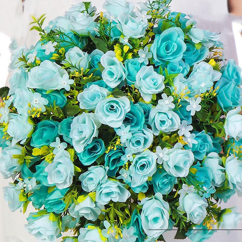 1 Mazzo di Rose Simulate Fiori Artificiali Mazzo Accessorio per Fotografia per Bouquet da Sposa Decorazione per la Casa Accessori per Feste