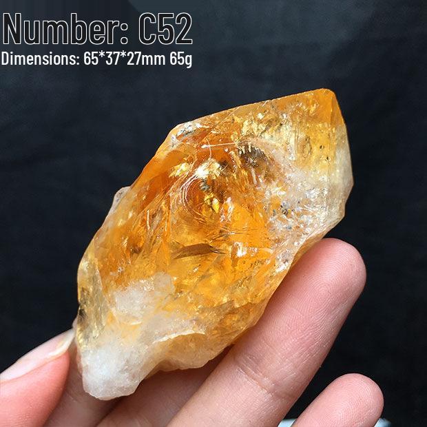 Бразильский Натуральный Цитрин Необработанный Камень Имбирно-Желтый Радужный Кристалл Минеральный Образец Домашний Декор Украшение