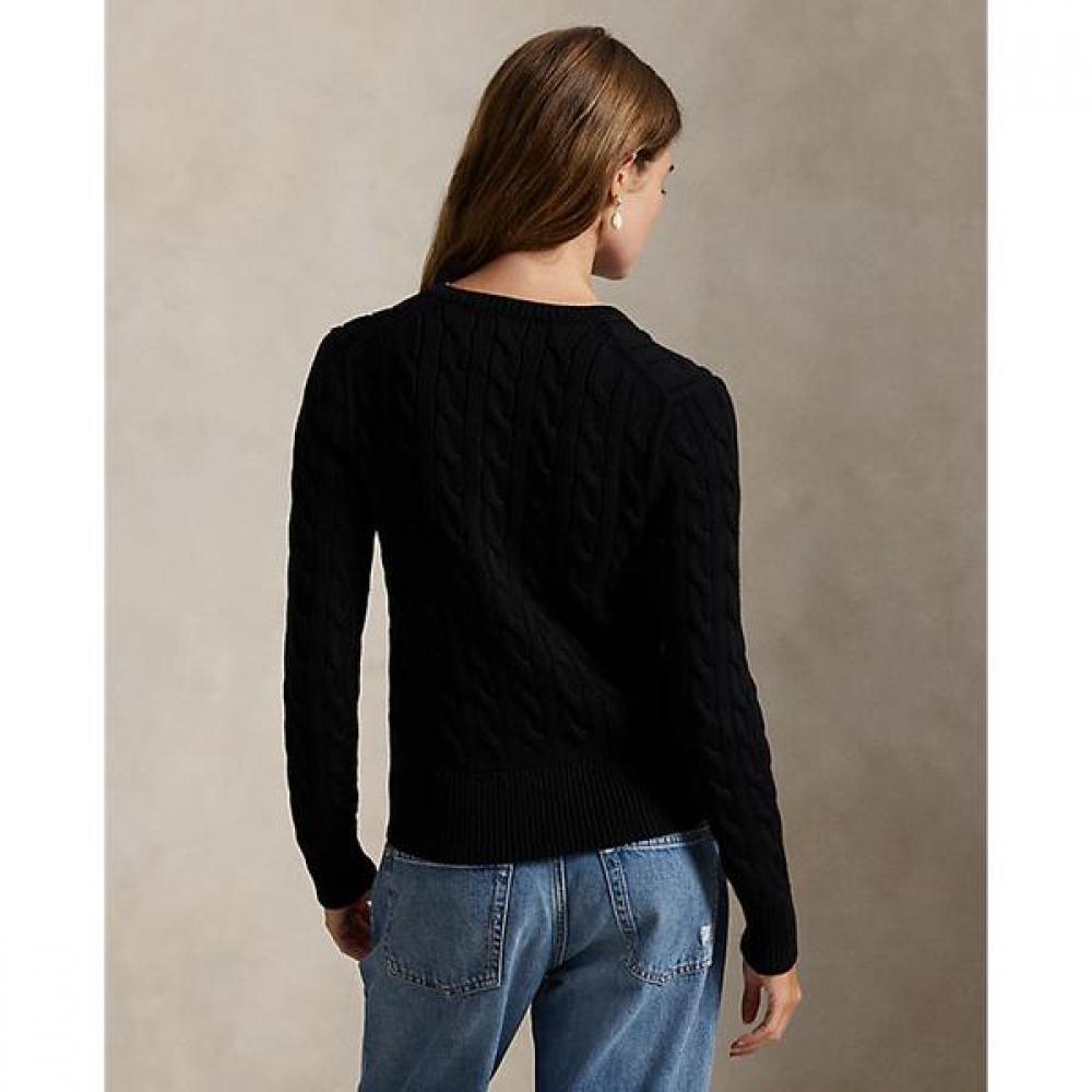 Polo Ralph Lauren Women S Cable Knit Cotton Crewneck Cardigan wmpoSwendw20460001