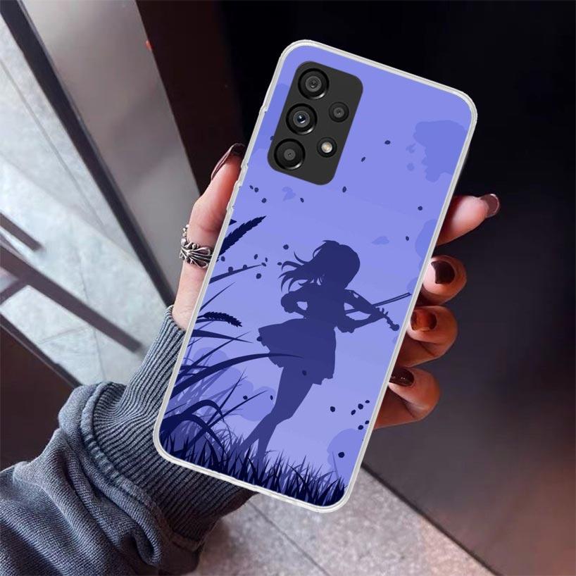 Music Violin Phone Case For Samsung Galaxy A12 A52S A42 A32 A22 A51 A50 Note 20 Ultra 10 S10 Plus A71 A70 A31 A30 A10S Galaxy A1