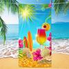 Beach Towel Tropical Beach Scene Pattern Sun Protection Windproof Suitable For Swimming Pool Camping Travel Blanket