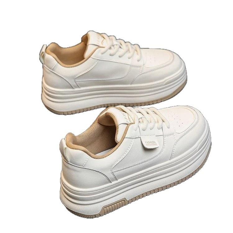 Girls' little white shoes platform-soled versatile 2025 new popular autumn fashion campus leisure sports heightening board shoes women