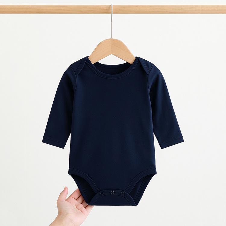 Baby Langarm-Baumwoll-Body mit Bauchschutz für Frühling & Herbst