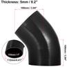 X AUTOHAUX 102mm 4" ID 45 Degree Elbow Silicone Reducer Coolant Hose, Silicone Hose Coupler, Black for Car Intercooler Intake Piping