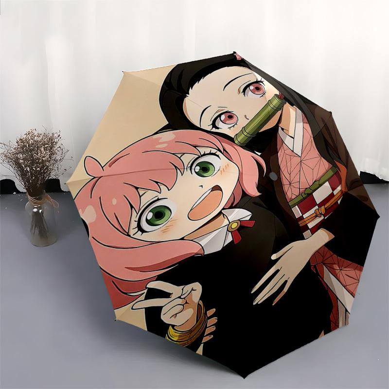 1pc Anime Characters Umbrella - Automatic Opening with Portable Folding Design, 8-Bone Iron Frame Outdoor Umbrella for Anime Fans, Travelers, Daily Us