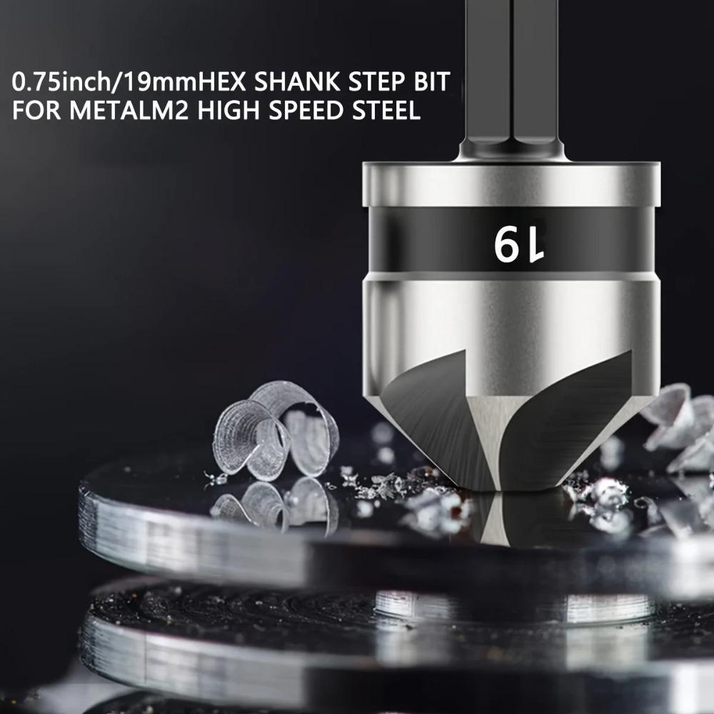 3pcs/1Set 90 Degree Countersink Drill Hexagonal Shank Drill Bit Cutter  Woodworking Hole Opener