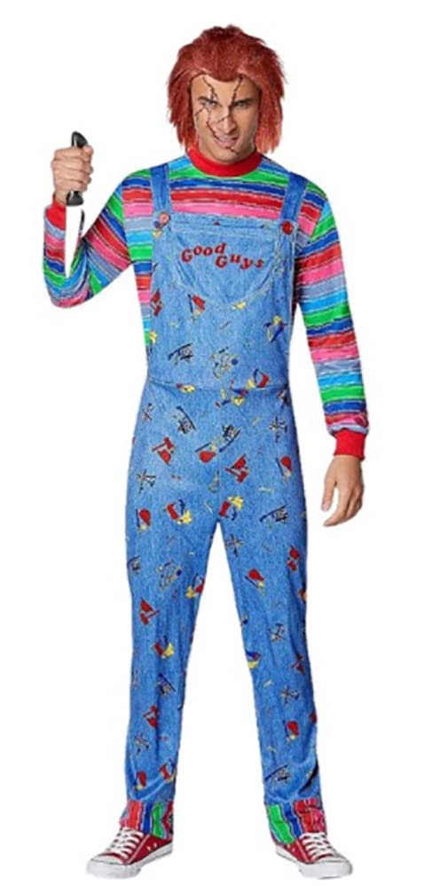 [SCLYX] Child s Play Chucky Costume for Adults (Men s) - Halloween Costume, Horror, Event Costume, Party Costume #22118 (M, Men s)