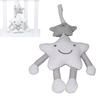 Baby Crib Mobile with Wind Chime Soft Plush Cute White Cartoon Five Pointed Star Shape Baby Crib Hanging Toy for Car Crib Trolley