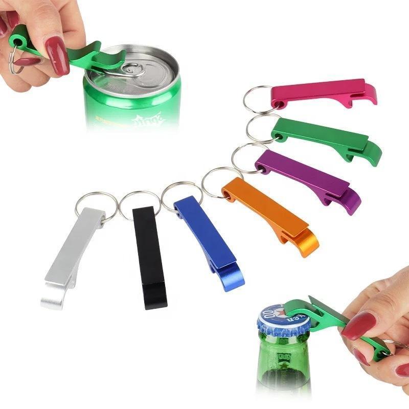 4 Pezzi Apribottiglie Birra Lega di Alluminio Mini Apribottiglie Apri Lattine Apribottiglie Creativo Colore Casuale Regalo Aziendale