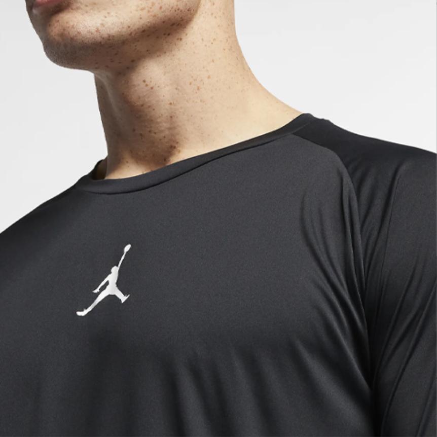Jordan Knit Sport Casual Logo Long Sleeve Fitness Top Men Tops Black 926431-010