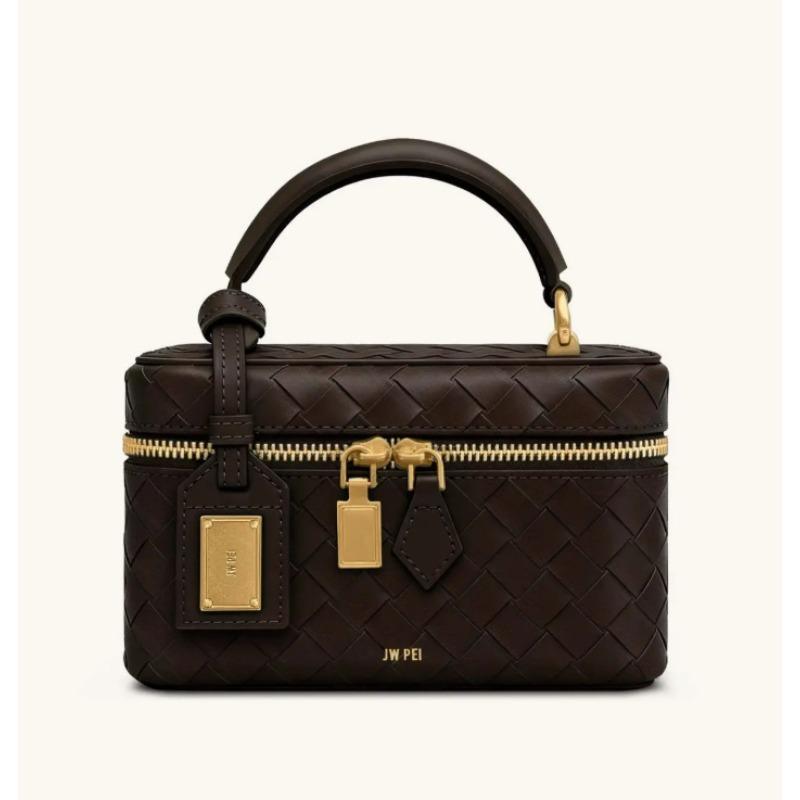 JWP new hand-woven box bag, zipper bag, fashionable and popular lunch box bag, shoulder bag bag.