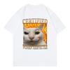 Certified Women Respecter Funny Cat Meme Gift T Shirt Unisexs Vintage Humor Oversized Cartoon Tshirt Unisex Short Sleeve T Shirts