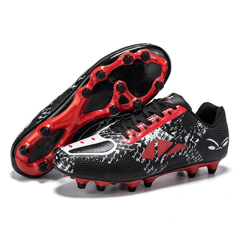 New Children's Low-Top Studded Football Shoes for Boys & Girls - Rubber Grass Field Sports Training