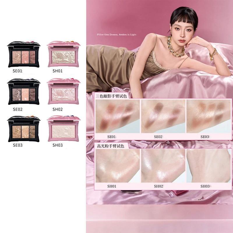 Chéeryep Set Professionale Illuminanti Trucco Bronzer Contouring Blush Cipria Pressata Shimmer Highlight Lunga Durata Illuminante