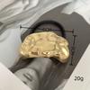 New Geometric Wrinkled Metal Hair Loop and Ponytail Buckle Korean Style Ponytail Hair Accessories for Women Girls Headwear