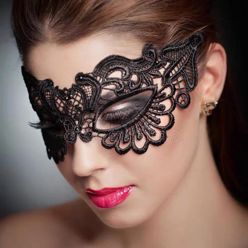 Women Hollow Lace Masquerade Face Mask Sexy Cosplay Halloween Masquerade Mask