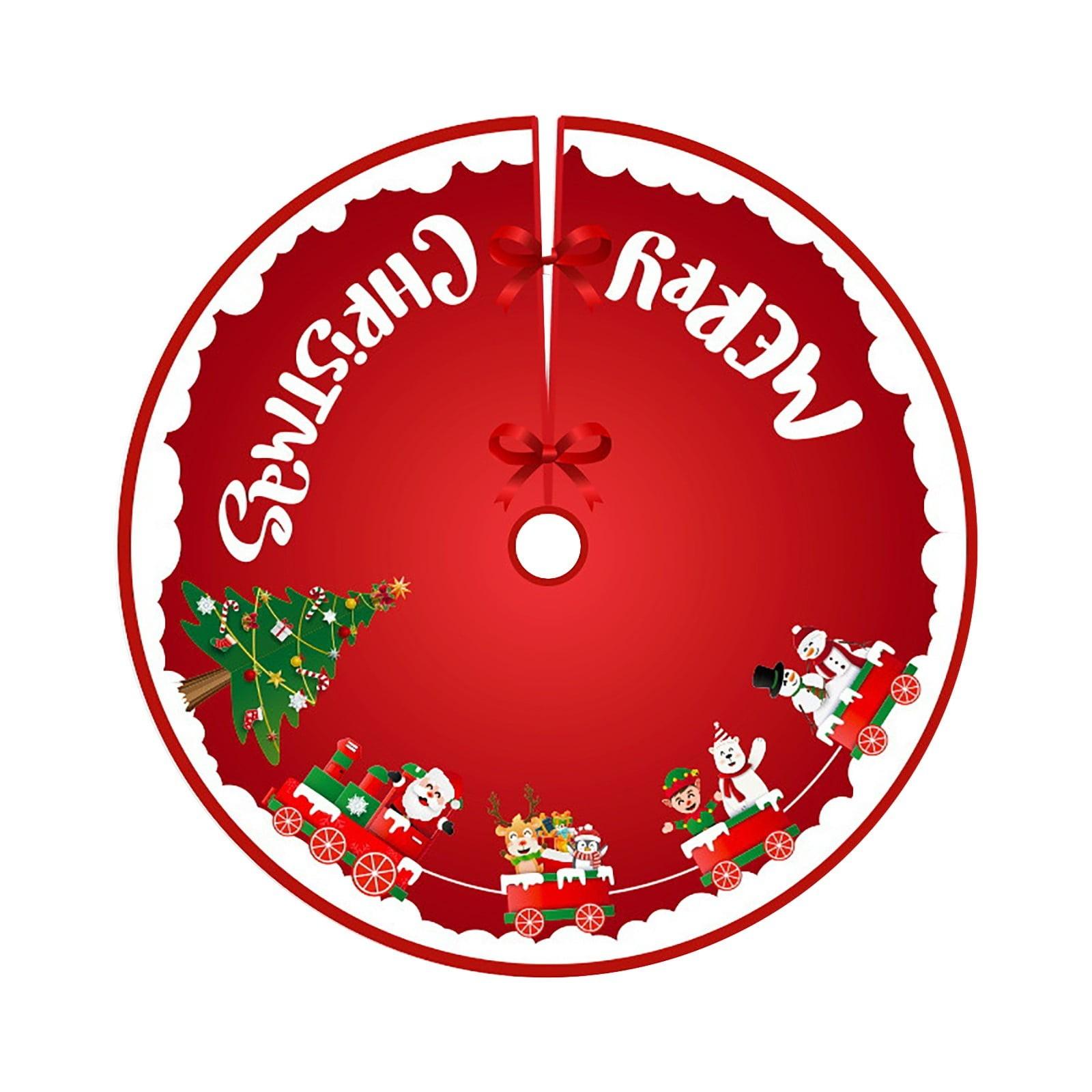 

Christmas Tree Skirt, Creative And Exquisite Printed Tree Bottom Decoration, Christmas Supplies Hanging Ornaments One Size