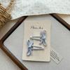 2pcs/set with Bow Design Bow Hair Clips Pearl Side Part Bangs Hairpins New BB Snap Clips  for Girls