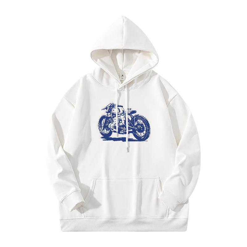 Men's Heavyweight Velvet-Lined Hooded Sweatshirt: Trendy American High Street Jacket for Autumn/Winter