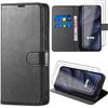 Coque + 2 Verres Trempés Pour iPhone 18 Pro, Protection Anti-Rayures Antichoc Synthécuir Noir