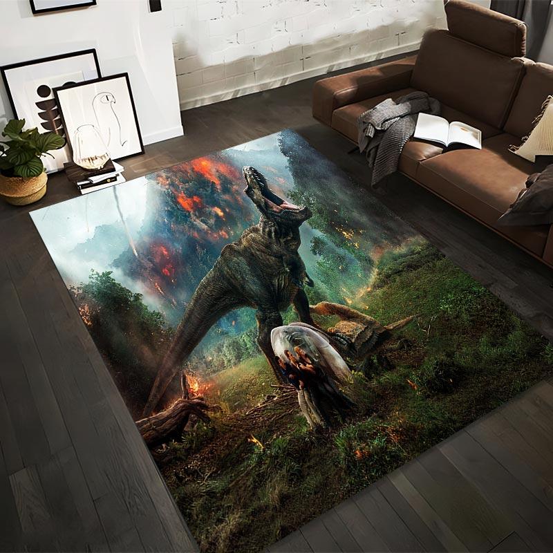 

Dinosaur Battle Scene with Volcano Explosion1Green Forest and People Escape Theme Suitable for use as an anti-slip1 for1room and bedroom sofas 40x60cm( 15x23in )