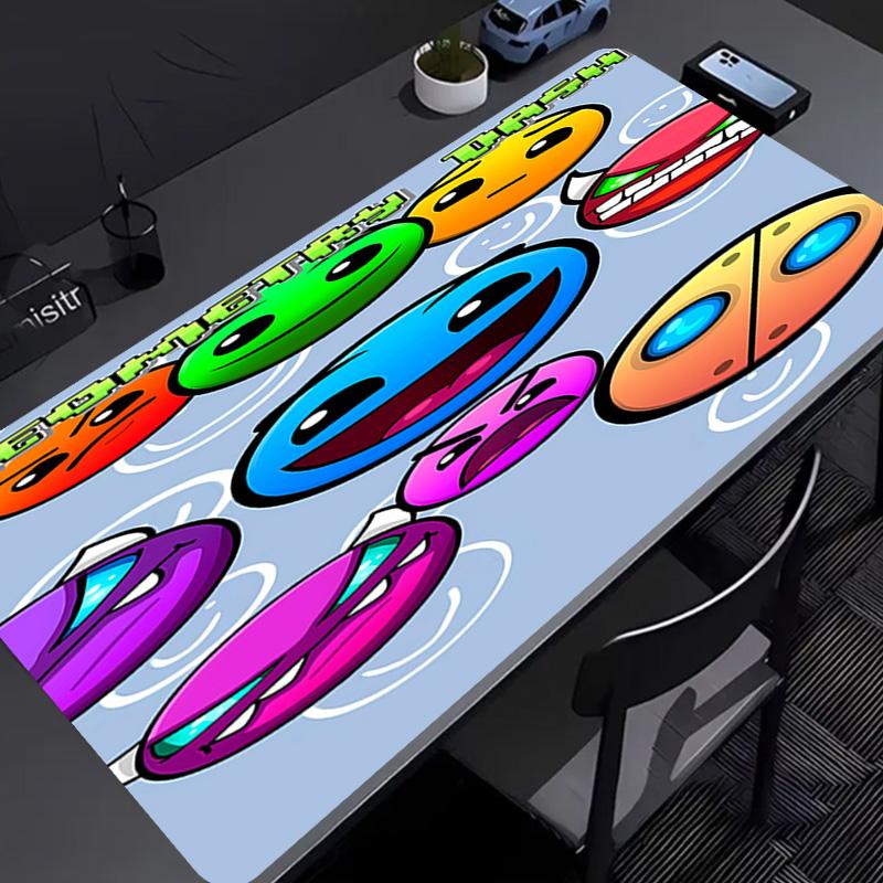 Geometry Dash1 Mouse Pad - Non-Slip Rubber Base, Smooth Surface for Work,Gaming,Office,And Home Use, Desk Mouse Pad