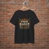 T-shirt Crâne Métal Forgé dans le Bruit – Épées de Feu Flammes Graphique Rock S à XL
