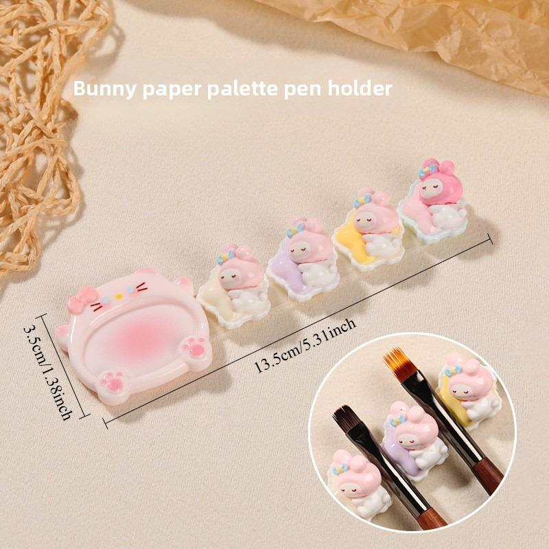 

Pen Holder Nail Art Cute Pets Multifunctional Cartoon Cute Color Palette Phototherapy Pen Holder Pen Holder Tool