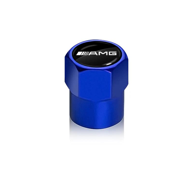

For Mercedes Benz AMG W204 W205 C200L W203 Car Accessories 4Pcs Car Tire Valve Stems Cap Metal Tire Wheel Stem Air Valve Cap