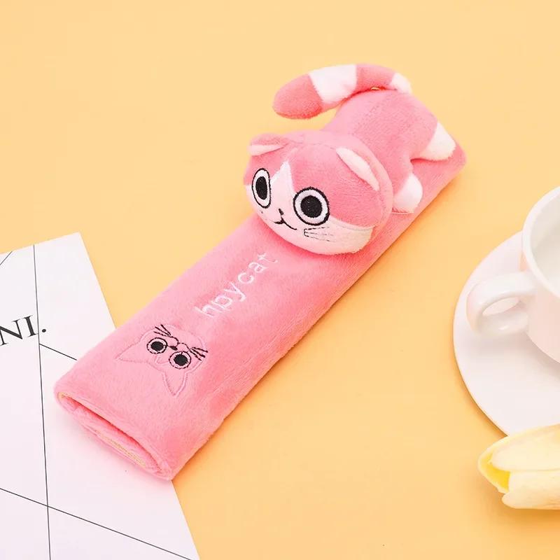 Universal Auto Seat Belt Seatbelt Covers Cartoon Car Seat Belt Covers Shoulder Pad Warm Flannel Interior Seat Cushion Protector