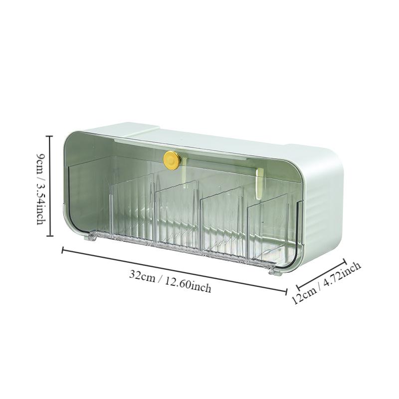 Caja de almacenamiento de calcetines de pared de 5 rejillas, organizador de armario multifuncional, cajón de plástico, organizadores de ropa interior y calzoncillos