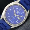 VINTAGE SEIKO 5 AUTOMATIC 6119C JAPAN MENS ARABIC BLUE DIAL WATCH A702527-1 R126-a702527