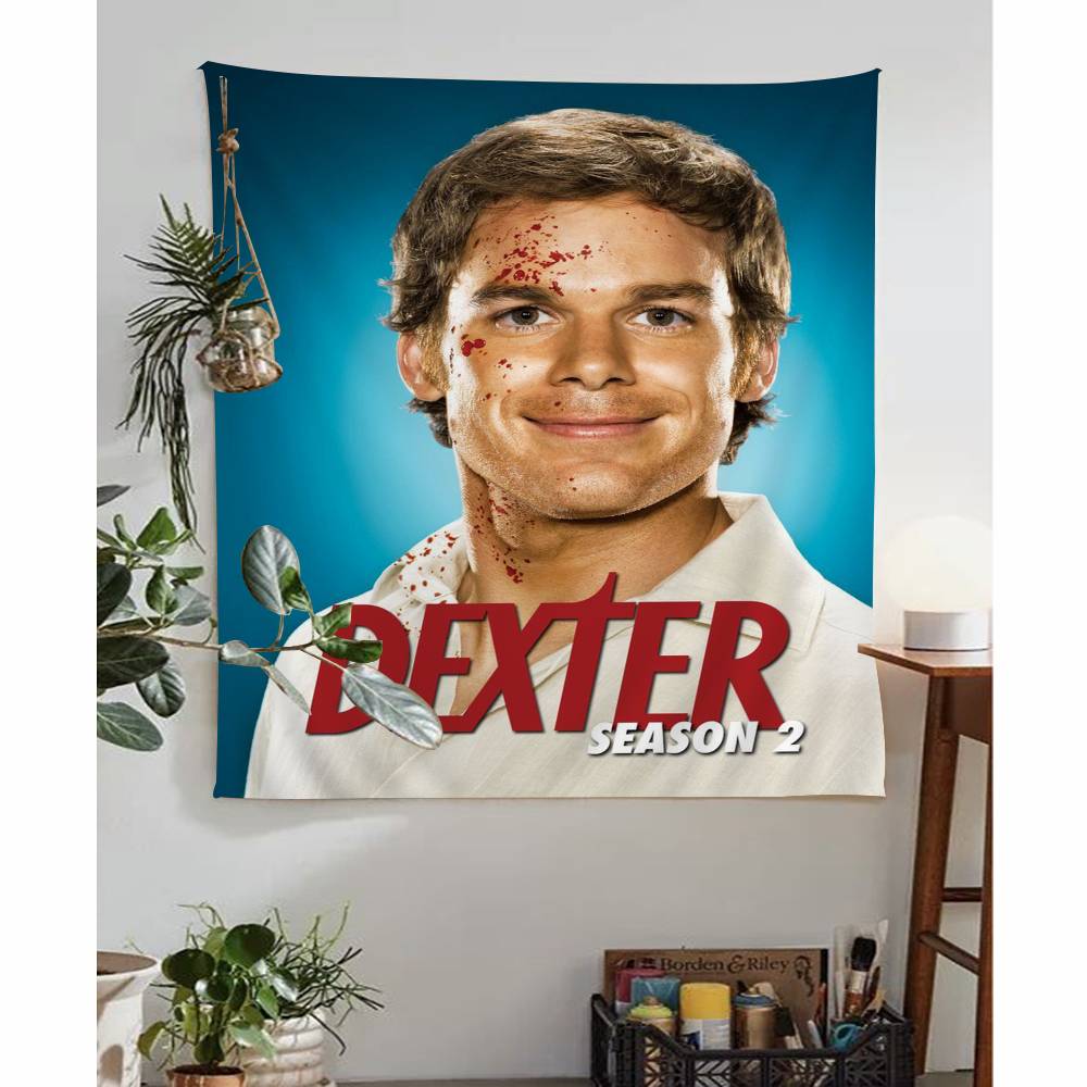 DDexter Michael CHall Classic TV Cartoon Tapestry Art Science Fiction Room Home Decor Wall Hanging Sheets