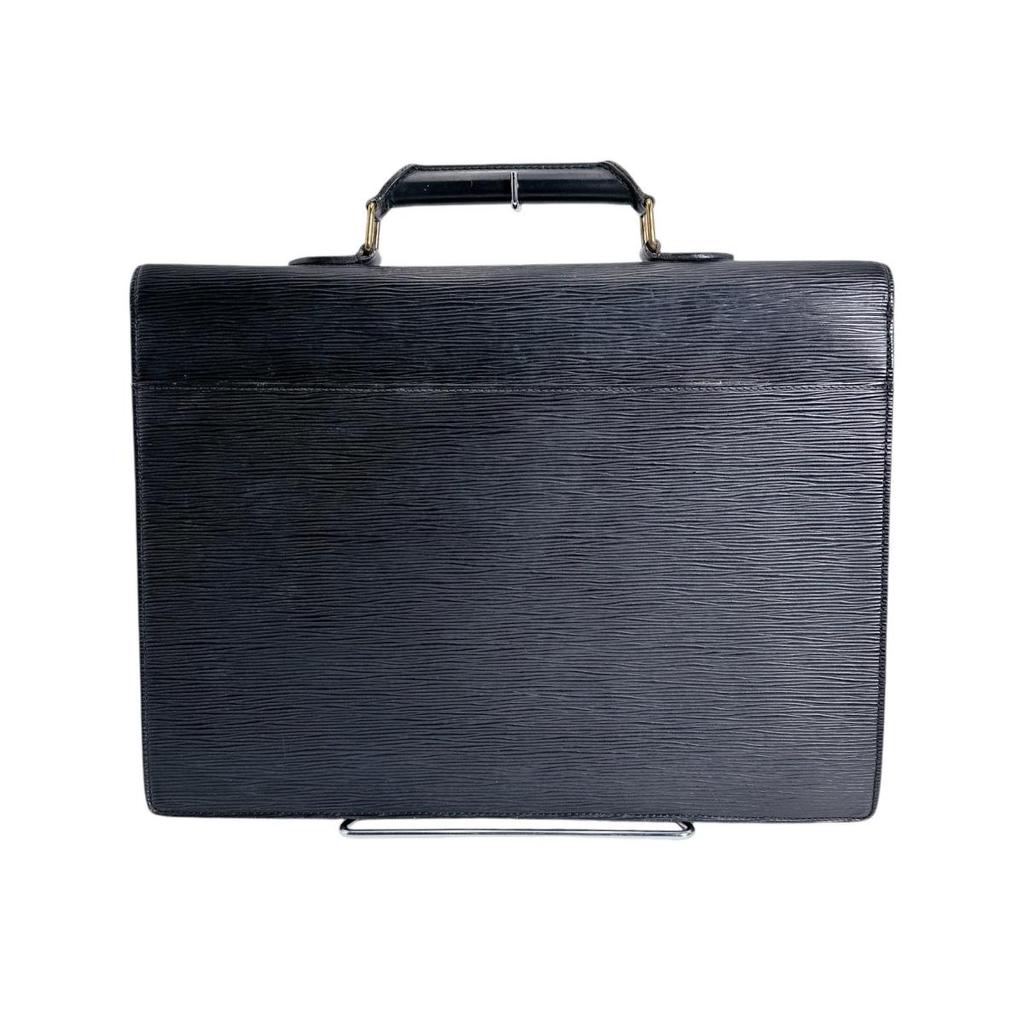 Louis Vuitton Epi Serviette Ambassador Business Bag Epi Leather Black M54412 Used